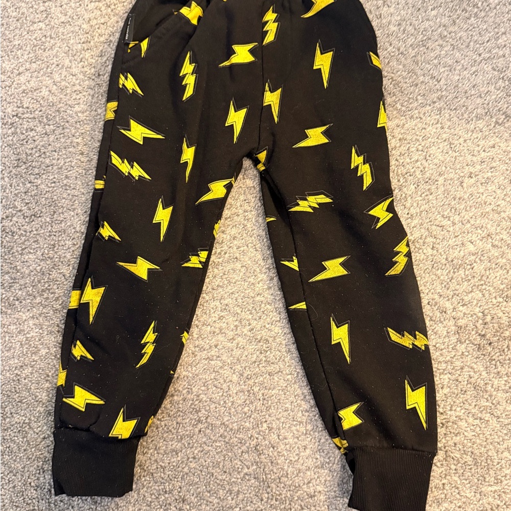 Kids Black Lightning Joggers
